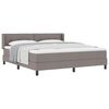 vidaXL &Kappa;&rho;&epsilon;&beta;ά&tau;&iota; &mu;&epsilon; &epsilon;&lambda;&alpha;&tau;ή&rho;&iota;&alpha; &mu;&epsilon; &kappa;&epsilon;&phi;&alpha;&lambda;ά&rho;&iota; Taupe 200 x 180 cm ύ&phi;&alpha;&sigma;&mu;&alpha;
