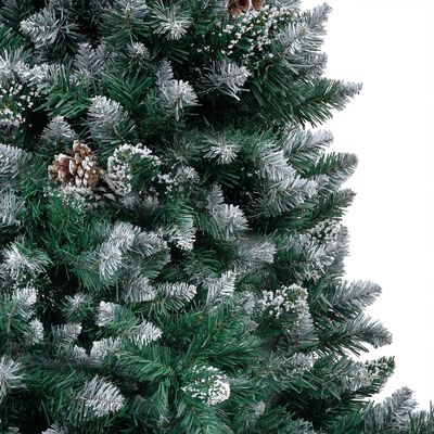 vidaXL Χριστουγεν. Δέντρο Τεχνητό 180εκ με LED/Κουκουνάρια/Λευκό Χιόνι