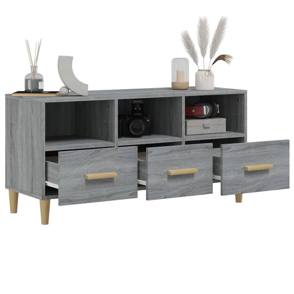 vidaXL Έπιπλο Τηλεόρασης Γκρι Sonoma 102x36x50 εκ. από Επεξεργ. Ξύλο