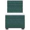 vidaXL Κρεβάτι Boxspring με Στρώμα Σκούρο Πράσινο 90x190 εκ. Βελούδινο