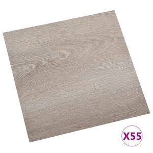 vidaXL Δάπεδο Αυτοκόλλητο Taupe 55 τεμ. 5,11 μ² από PVC