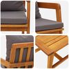 vidaXL Σετ μπιστρό 3 pcs Καφέ 45 x 45 x 38 εκ. Μασίφ ξύλο ακακίας