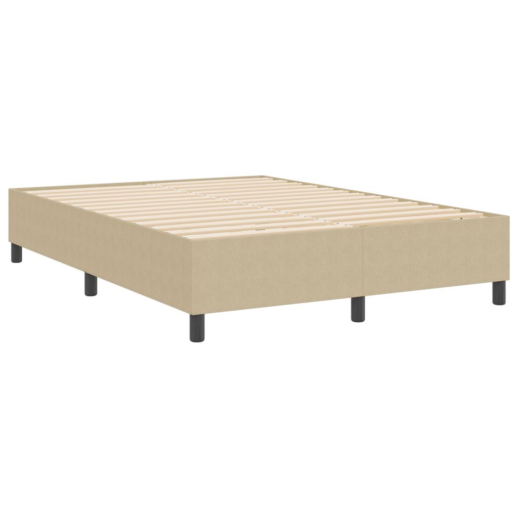 vidaXL Κρεβάτι Box Spring Ανοιχτό Πράσινο Γκρι 140x200 εκ. Ύφασμα Κοντούρι
