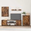 vidaXL Σετ 4 τεμαχίων για ντουλάπα τηλεόρασης 4 pcs Καπνιστή δρυς