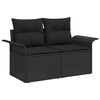 vidaXL Σετ Καναπέ Κήπου 8 pcs Μαύρο συνθετικό ρατάν
