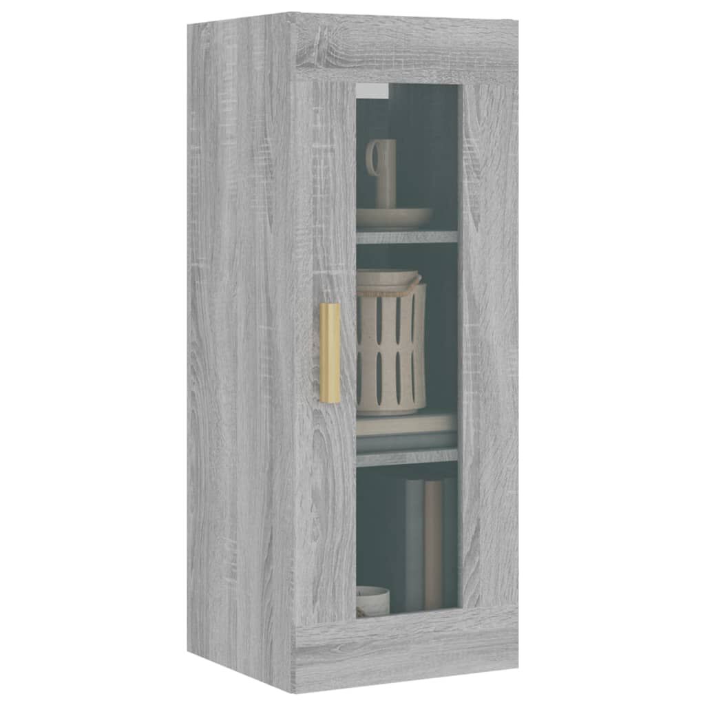 vidaXL Ντουλάπι Τοίχου Κρεμαστό Γκρι sonoma 34,5x34x90 εκ.