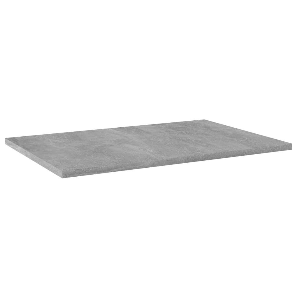vidaXL Ράφια Βιβλιοθήκης 4 τεμ. Γκρι Σκυροδ. 60x40x1,5 εκ. Επεξ. Ξύλο