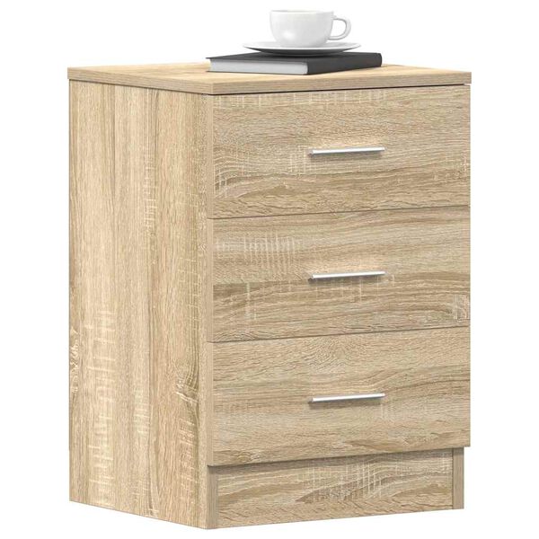vidaXL Κομοδίνα 2 τεμ. Χρώμα Sonoma Δρυς 38x35x56 εκ. από Επεξ. Ξύλο