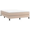 vidaXL Κρεβάτι Boxspring με Στρώμα Καπουτσίνο 140x200εκ.από Συνθ.Δέρμα