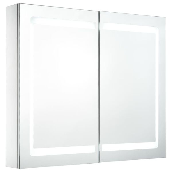 vidaXL Ντουλάπι Μπάνιου με Καθρέφτη και Φωτισμό LED 80 x 12,2 x 68 εκ.