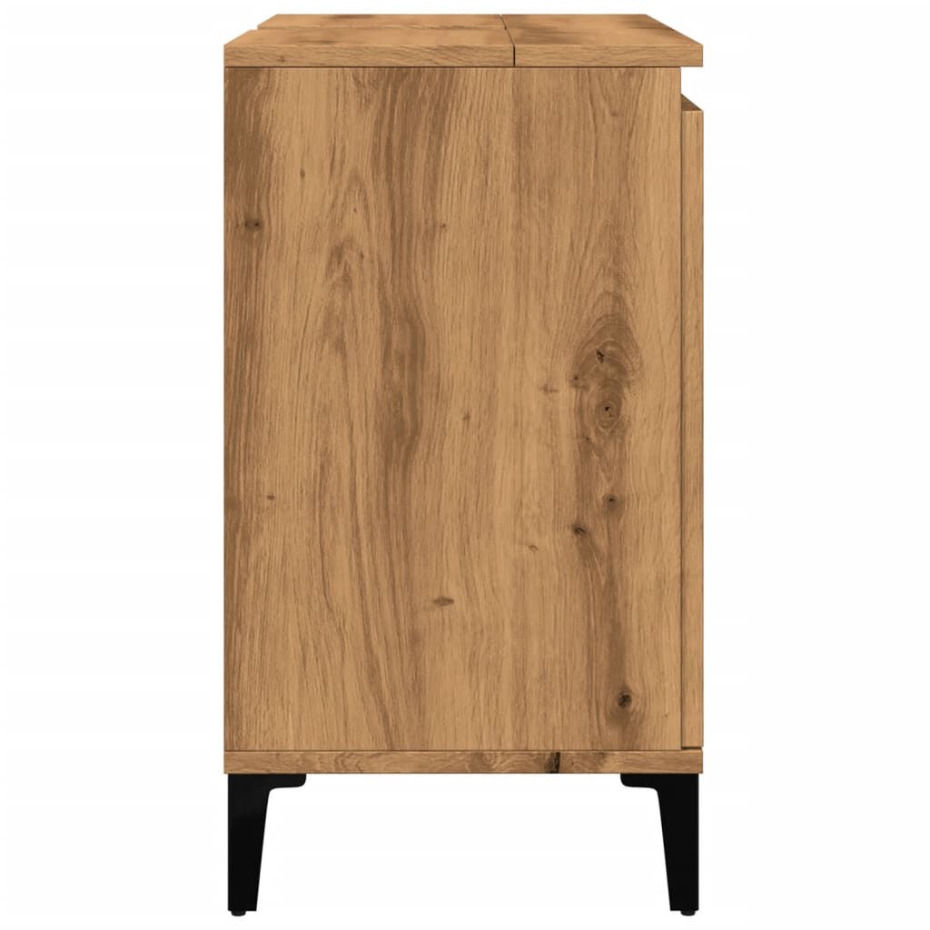 vidaXL Ντουλάπι Νιπτήρα τεχνίτης Δρυς 58x33x60 εκ. Επεξεργασμένο Ξύλο