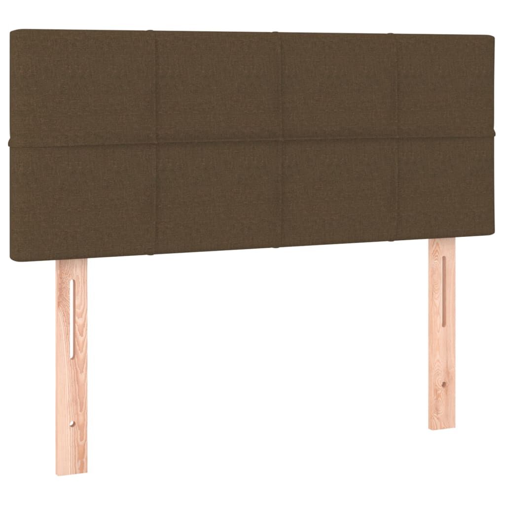 vidaXL Κεφαλάρι Κρεβατιού Σκούρο Καφέ 100x5x78/88 εκ. Υφασμάτινο