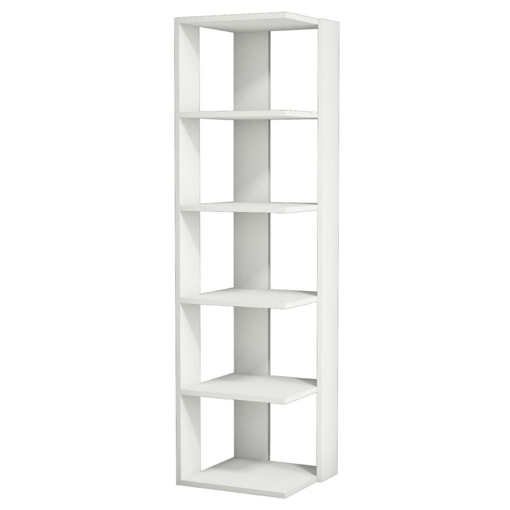 Homemania Βιβλιοθήκη Corner Λευκή 41,8 x 41,8 x 160,8 εκ.
