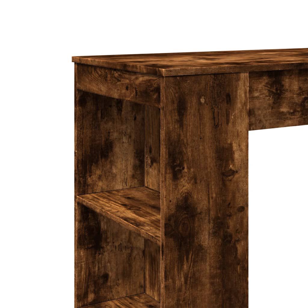 vidaXL Τραπέζι Μπαρ με Ράφια Δρυς 95x47x103,5 εκ. Επεξεργ. Ξύλο