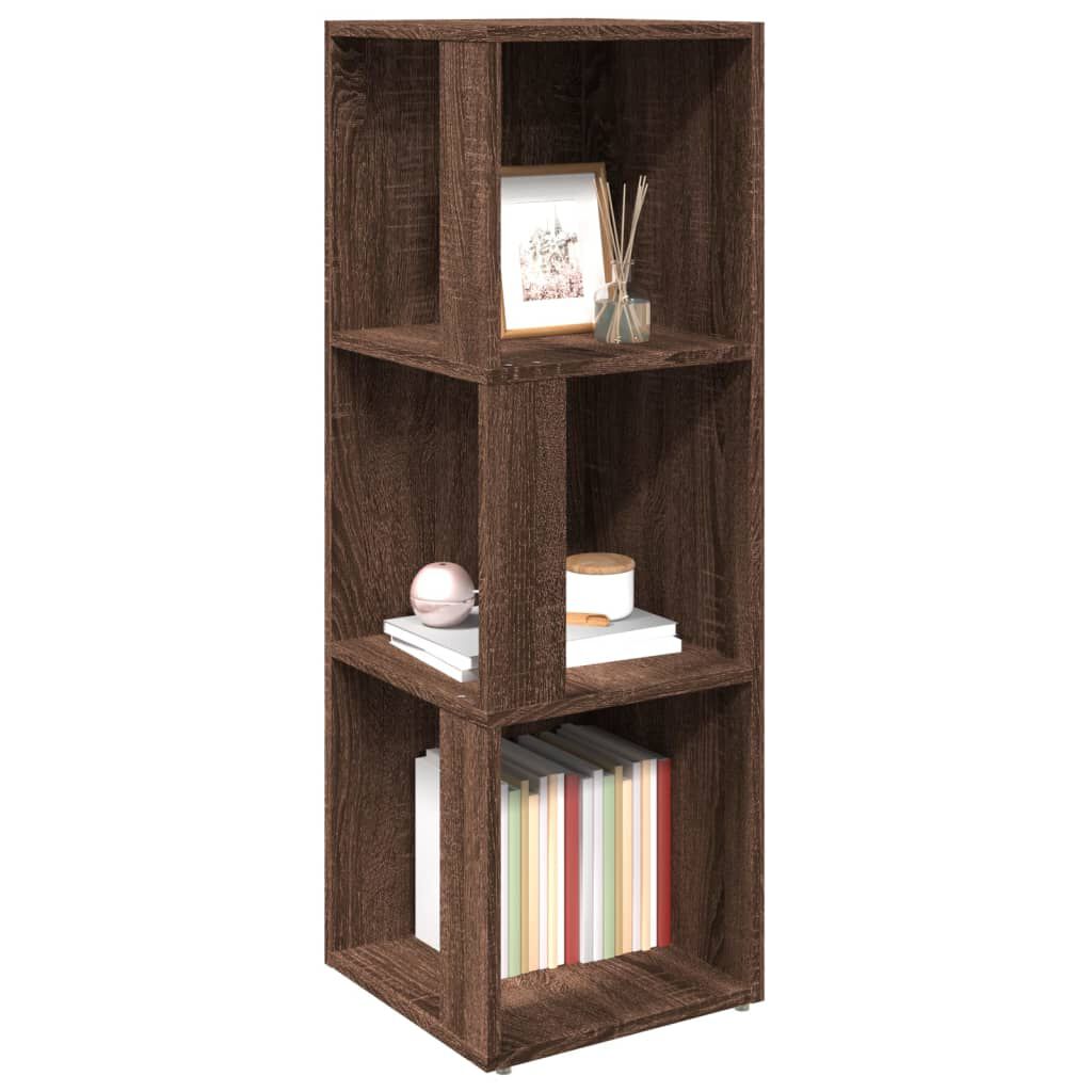 vidaXL Γωνιακό Έπιπλο Καφέ δρυς 33x33x100 εκ. από Επεξεργ. Ξύλο