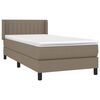 vidaXL &Kappa;&rho;&epsilon;&beta;ά&tau;&iota; Boxspring &mu;&epsilon; &Sigma;&tau;&rho;ώ&mu;&alpha; Taupe 100 x 200 &epsilon;&kappa;. &Upsilon;&phi;&alpha;&sigma;&mu;ά&tau;&iota;&nu;&omicron;