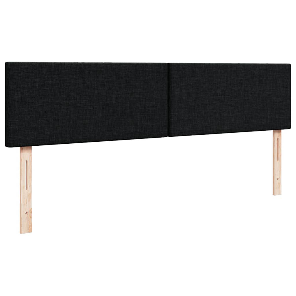 vidaXL Οθωμανικό κρεβάτι με στρώμα Μαύρο 180x200cm Ύφασμα