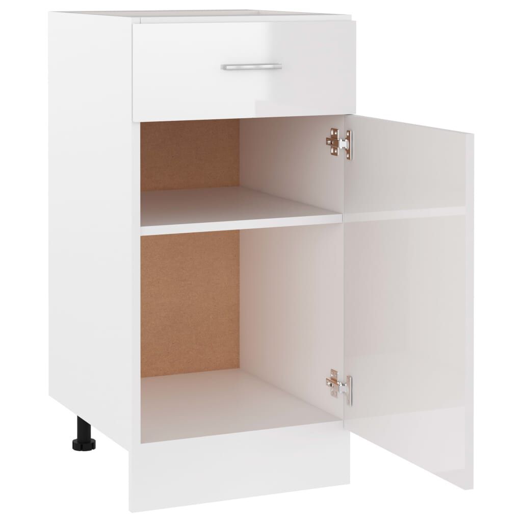 vidaXL Ντουλάπι με Συρτάρι Lyon Γυαλιστερό Λευκό 40x46x81,5εκ.