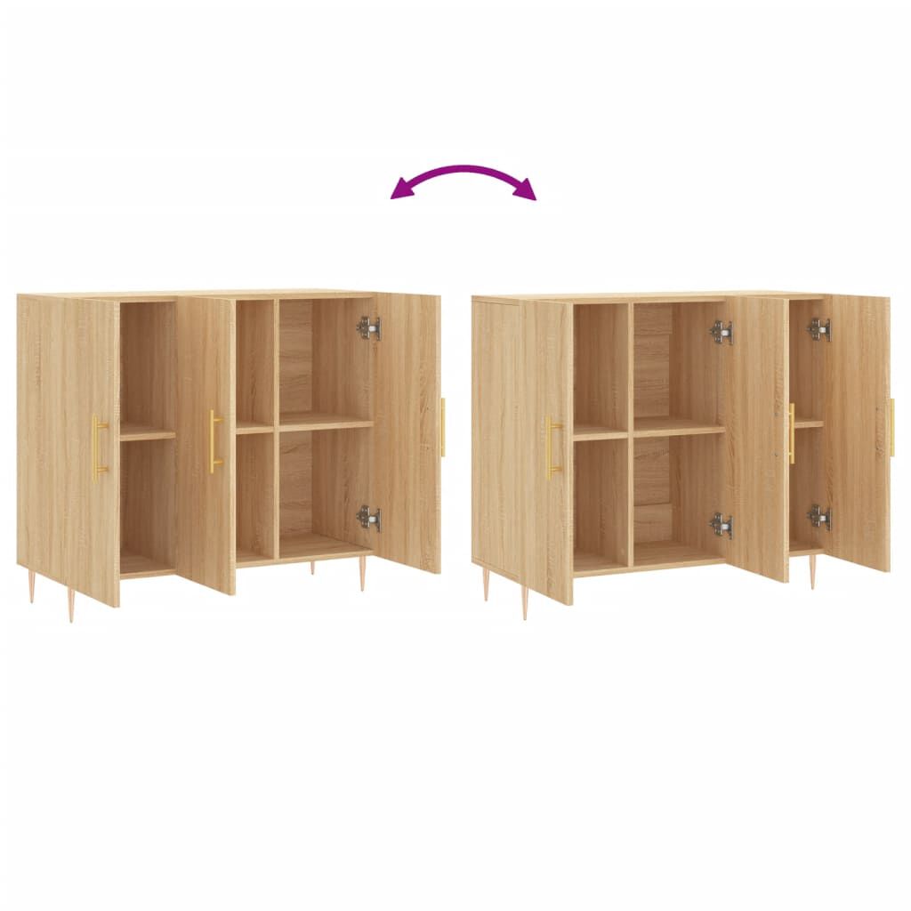 vidaXL Ντουλάπι Sonoma δρυς 90x34x80 εκ. Επεξεργασμένο Ξύλο