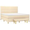 vidaXL &Kappa;&rho;&epsilon;&beta;ά&tau;&iota; Boxspring &mu;&epsilon; &Sigma;&tau;&rho;ώ&mu;&alpha; &Kappa;&rho;&epsilon;&mu; 160x200 &epsilon;&kappa;. &Upsilon;&phi;&alpha;&sigma;&mu;ά&tau;&iota;&nu;&omicron;