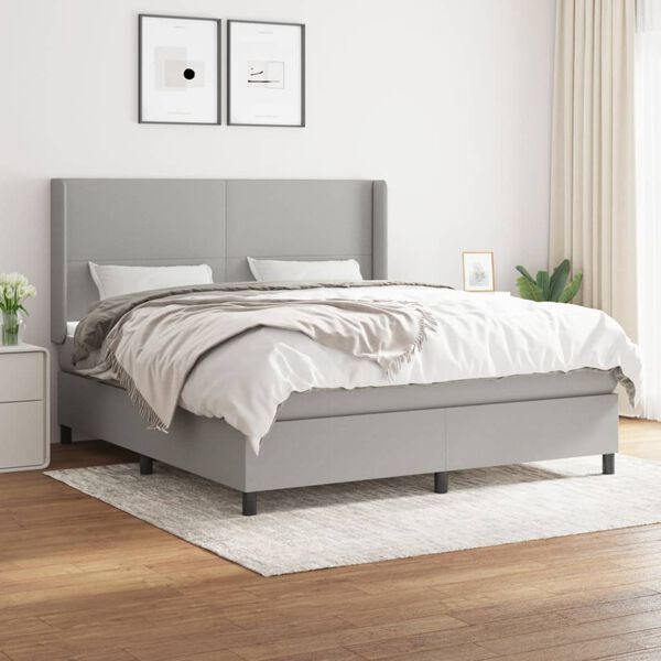 vidaXL &Kappa;&rho;&epsilon;&beta;ά&tau;&iota; Boxspring &mu;&epsilon; &Sigma;&tau;&rho;ώ&mu;&alpha; &Alpha;&nu;&omicron;&iota;&chi;&tau;ό &Gamma;&kappa;&rho;&iota; 180x200 &epsilon;&kappa;. &Upsilon;&phi;&alpha;&sigma;&mu;ά&tau;&iota;&nu;&omicron;