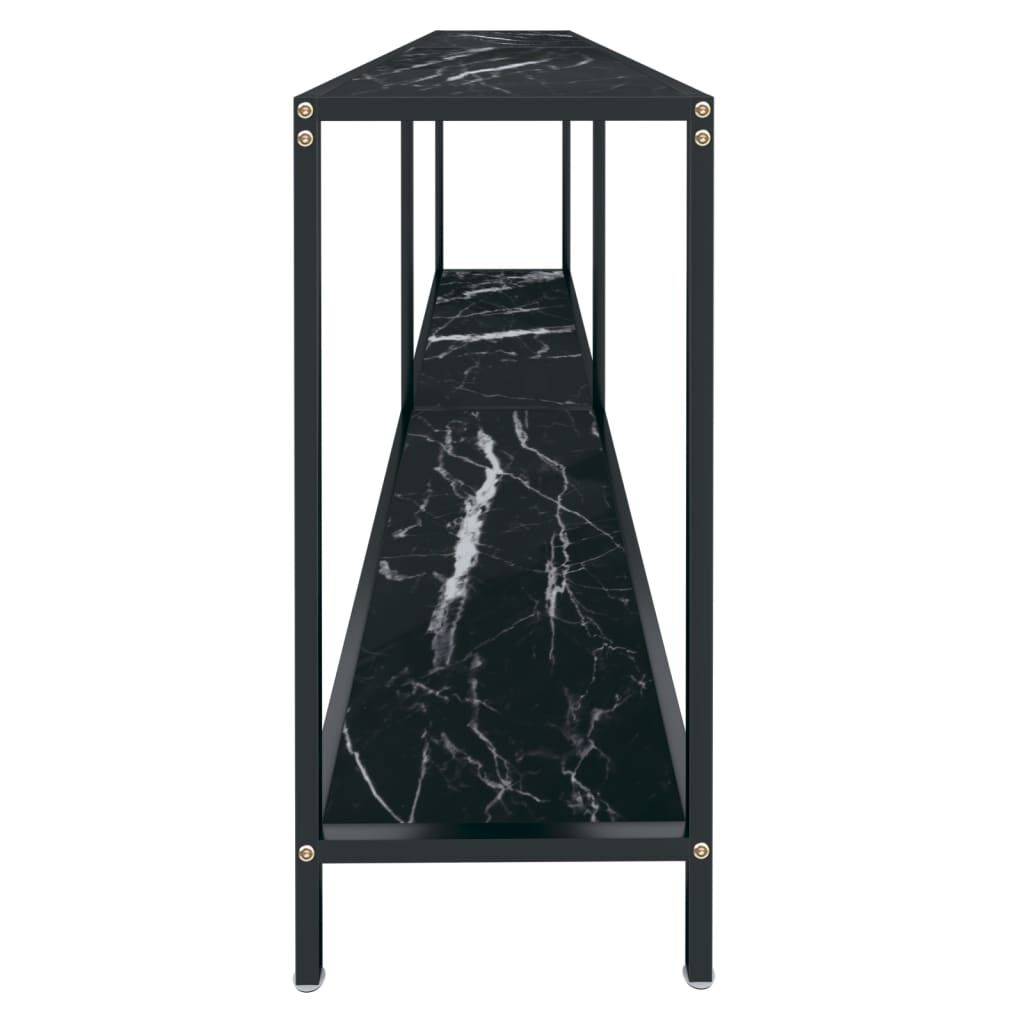 vidaXL Τραπέζι Κονσόλα Μαύρο 200 x 35 x 75,5 εκ. από Ψημένο Γυαλί