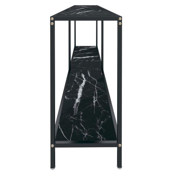 vidaXL Τραπέζι Κονσόλα Μαύρο 200 x 35 x 75,5 εκ. από Ψημένο Γυαλί