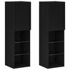 vidaXL Ντουλάπι TV 2 pcs Μαύρο 30.5 x 30 x 102 εκ Επεξεργασμένο ξύλο