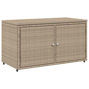 vidaXL Ντουλάπι Αποθήκευσης Κήπου Beige 110x55x60,5εκ. Συνθετικό Ρατάν