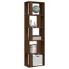 vidaXL Βιβλιοθήκη Καφέ Δρυς 45 x 24 x 160 εκ. από Επεξεργασμένο Ξύλο