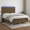 vidaXL &Kappa;&rho;&epsilon;&beta;ά&tau;&iota; Boxspring &mu;&epsilon; &Sigma;&tau;&rho;ώ&mu;&alpha; & LED &Sigma;&kappa;.&Kappa;&alpha;&phi;έ 140x190&epsilon;&kappa;. &Upsilon;&phi;&alpha;&sigma;&mu;ά&tau;&iota;&nu;&omicron;