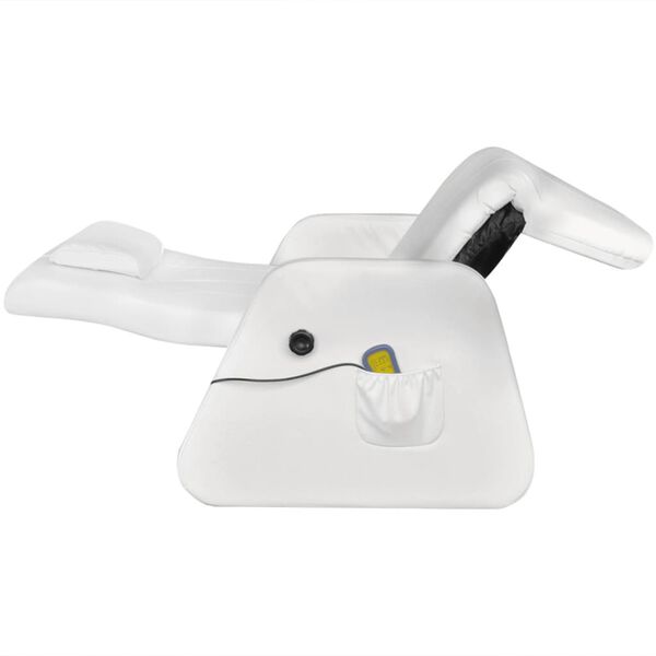 vidaXL Πολυθρόνα Μασάζ Λευκή από Συνθετικό Δέρμα