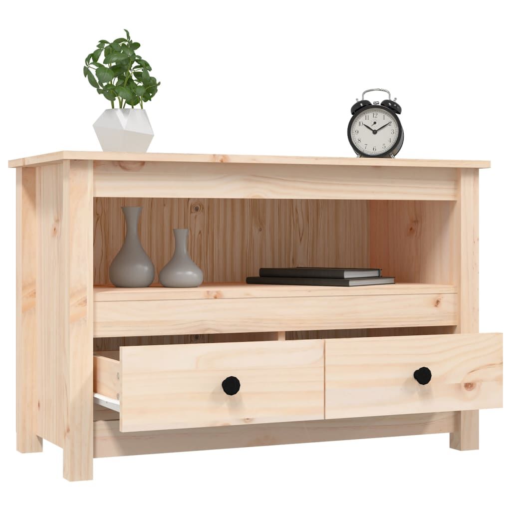 vidaXL Έπιπλο Τηλεόρασης 79 x 35 x 52 εκ. από Μασίφ Ξύλο Πεύκου