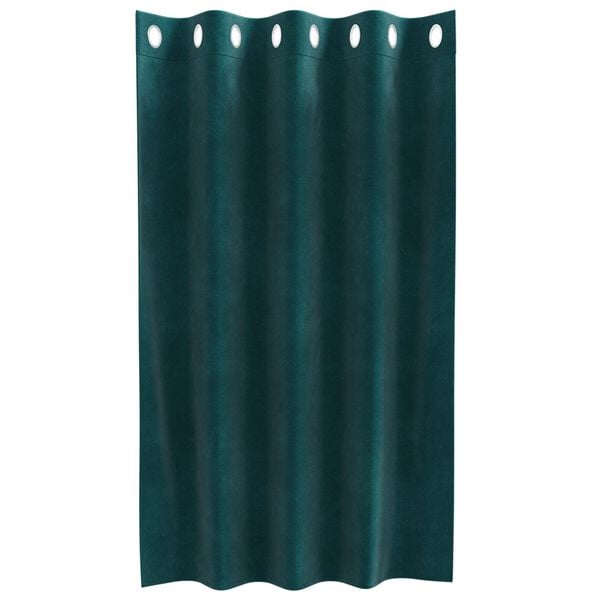 vidaXL Κουρτίνες 2 pcs Σκούρο πράσινο 140 x 140 cm Βελούδο