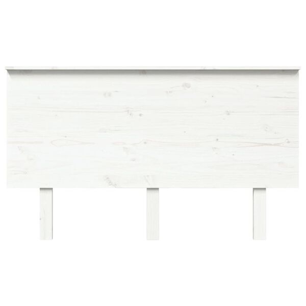 vidaXL Κεφαλάρι Κρεβατιού Λευκό 139x6x82,5 εκ. Μασίφ Ξύλο Πεύκου
