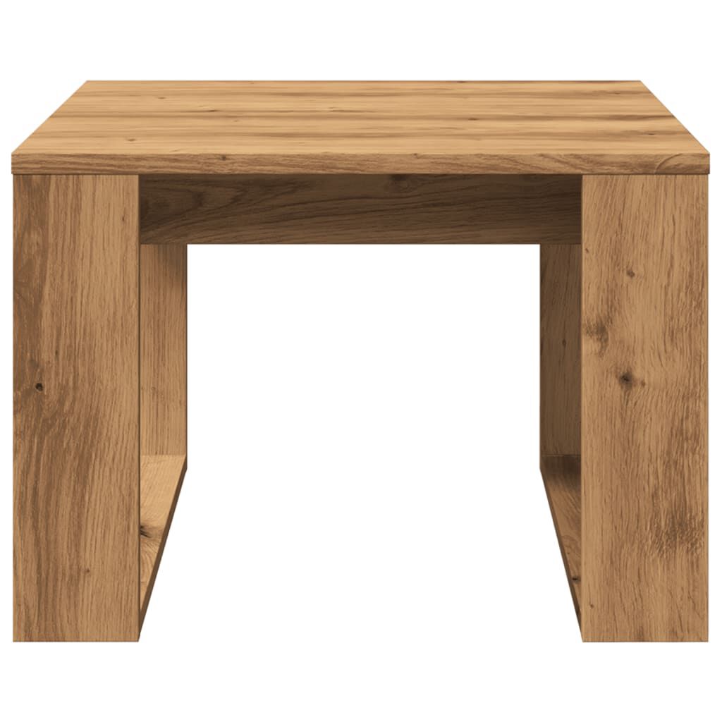 vidaXL Βοηθητικό Τραπέζι Artisan Δρυς 50 x 50 x 35 εκ. Επεξ. Ξύλο
