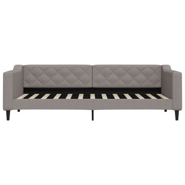 vidaXL Καναπές Κρεβάτι με Στρώμα Taupe 80 x 200 εκ. Υφασμάτινο