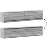 vidaXL Έπιπλο Τοίχου Τηλεόρασης με LED Γκρι Sonoma 180x31x38 εκ.
