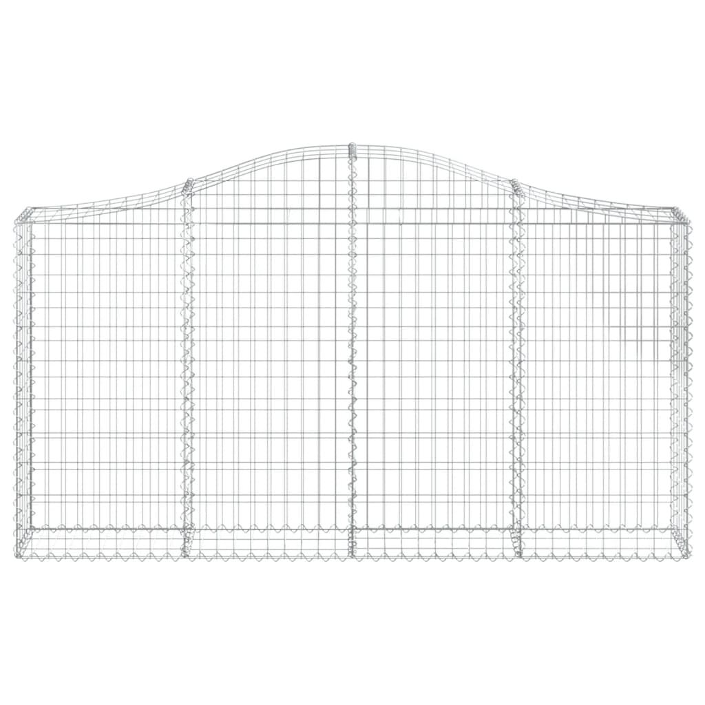 vidaXL Συρματοκιβώτια Τοξωτά 4 τεμ. 200x30x100/120 εκ. Γαλβαν. Ατσάλι