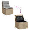 vidaXL Σετ Καναπέ Κήπου 8 pcs Μπεζ και Γκρι 55 x 55 x 37 εκ