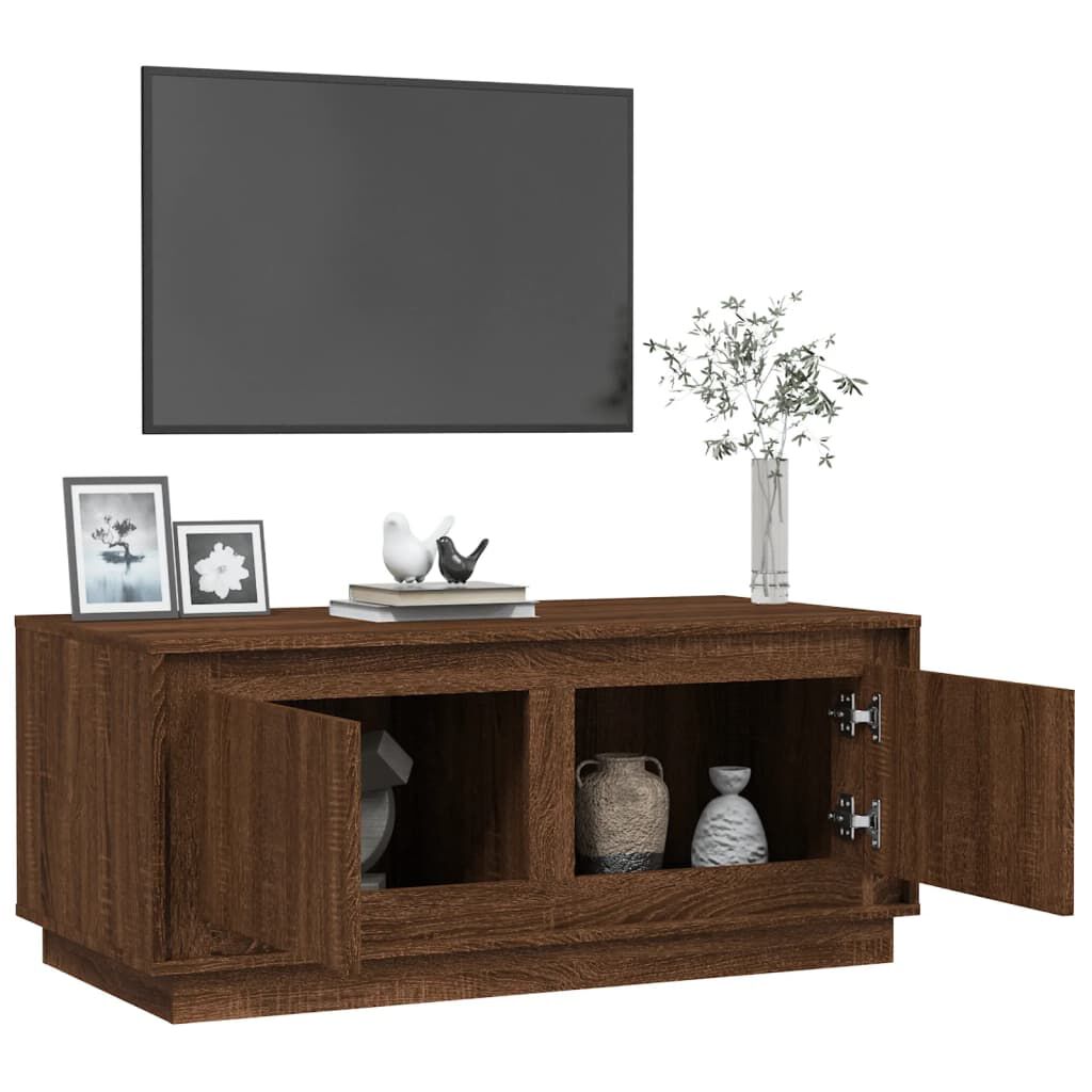 vidaXL Τραπεζάκι Σαλονιού Καφέ Δρυς 102x50x44 εκ. Επεξεργασμένο Ξύλο