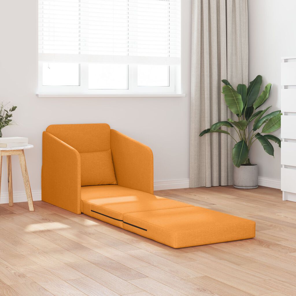 vidaXL Καναπές Κρεβάτι 2 σε 1 Σκούρο Κίτρινο 65x80x83 εκατοστά ύφασμα