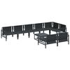 vidaXL Σετ Καναπέ Κήπου Ανθρακί Ατσάλι