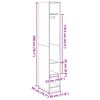 vidaXL Ντουλάπα Sonoma Δρυς 30x50x200 εκ. από Επεξεργασμένο Ξύλο
