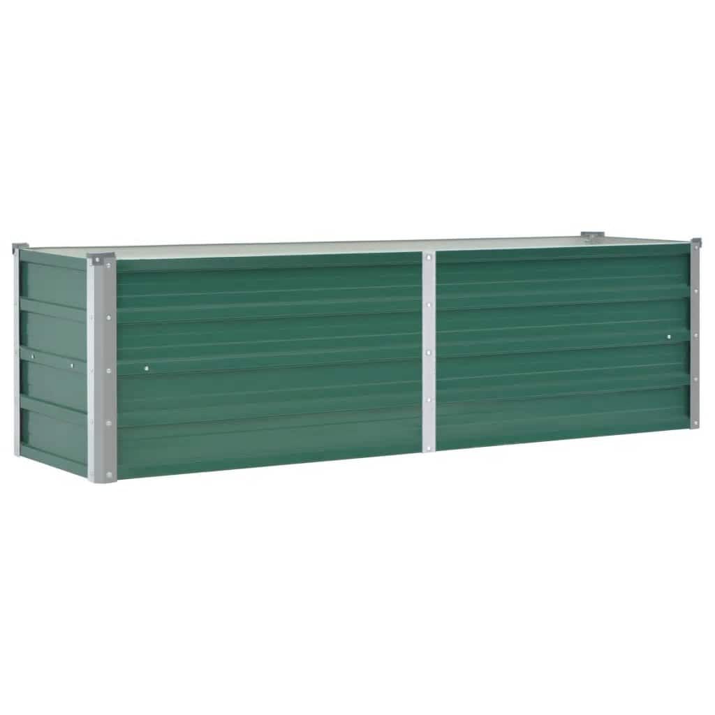 vidaXL Ζαρντινιέρα Υπερυψωμένη Πράσινη 160x40x45 εκ. Γαλβαν. Χάλυβας