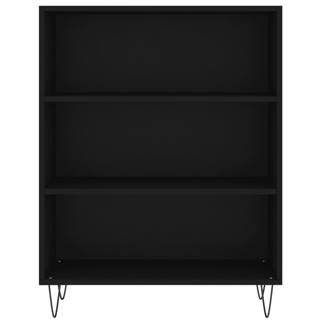 vidaXL Βιβλιοθήκη Μαύρη 69,5 x 32,5 x 90 εκ. από Επεξεργασμένο Ξύλο