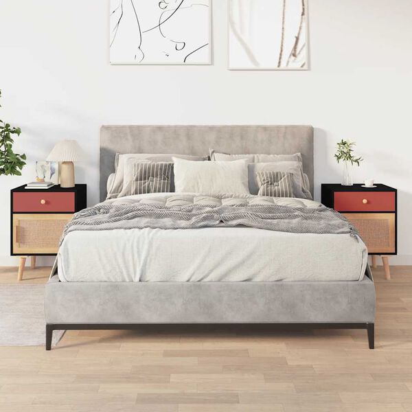 vidaXL &Kappa;&omicron;&mu;&omicron;&delta;ί&nu;&alpha; 2 &tau;&epsilon;&mu;. &Mu;&alpha;ύ&rho;&alpha; 40 x 30 x 55 &epsilon;&kappa;. &alpha;&pi;ό &Epsilon;&pi;&epsilon;&xi;&epsilon;&rho;&gamma;&alpha;&sigma;&mu;έ&nu;&omicron; &Xi;ύ&lambda;&omicron;