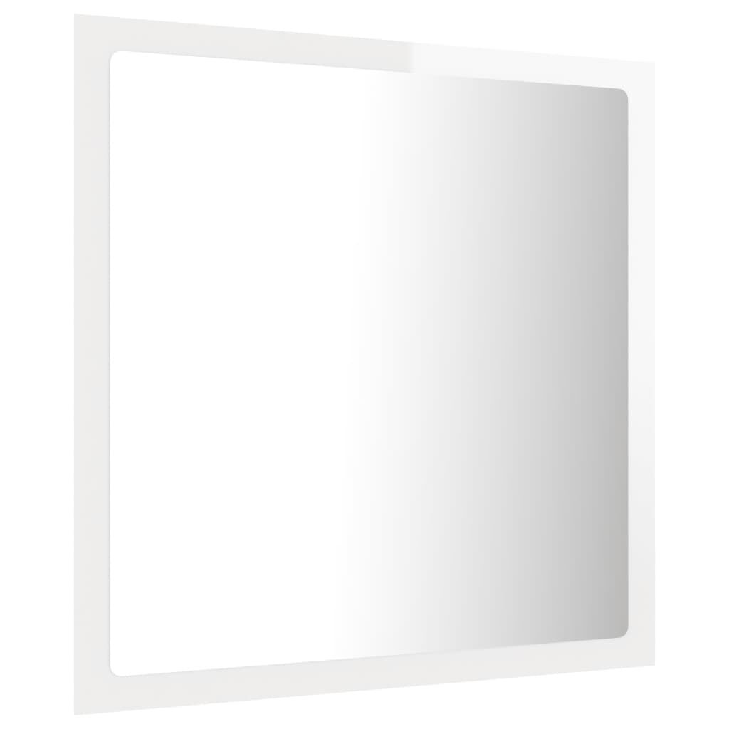 vidaXL Καθρέφτης Μπάνιου με LED Γυαλ. Λευκό 40x8,5x37 εκ. Ακρυλικός