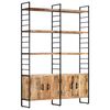 vidaXL Βιβλιοθήκη με 4 Επίπεδα 124x30x180 εκ. Ακατέργαστο Ξύλο Μάνγκο