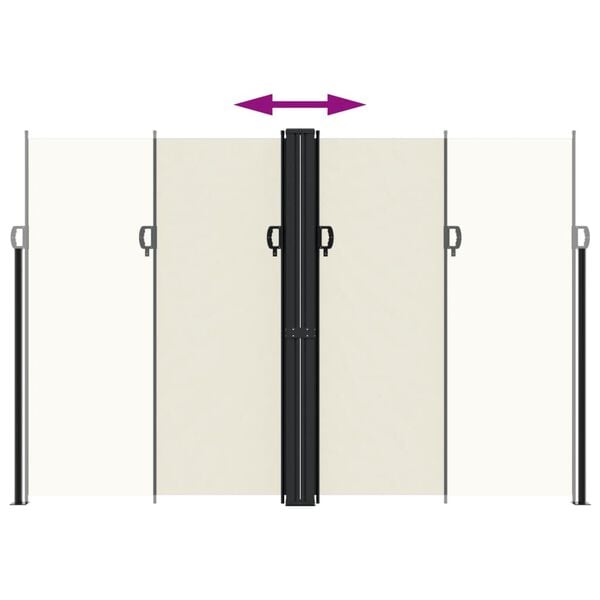 vidaXL Σκίαστρο Πλαϊνό Συρόμενο Κρεμ 220 x 1000 εκ.